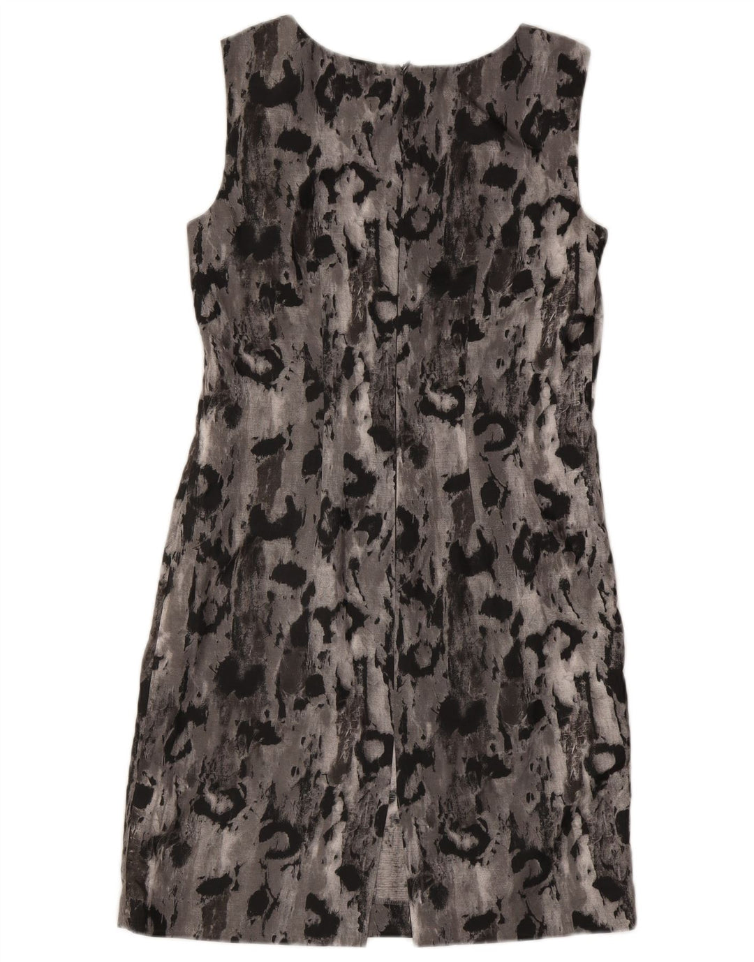 Marella Womens Abstract Pattern Ärmelloses Etuikleid UK 12 Mittelgrau