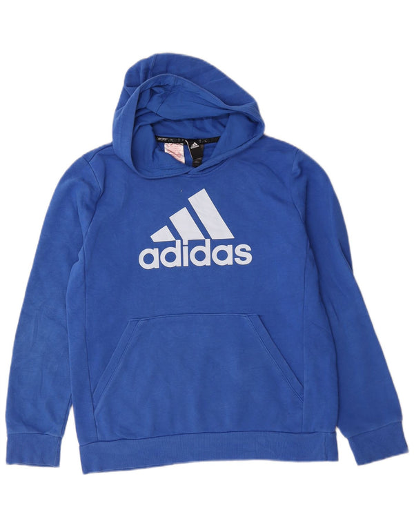 Adidas Jungen Graphic Hoodie Pullover 13–14 Jahre, blaue Baumwolle