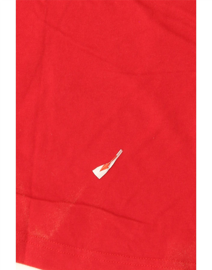 Puma Herren Grafik-T-Shirt-Oberteil aus mittelroter Baumwolle