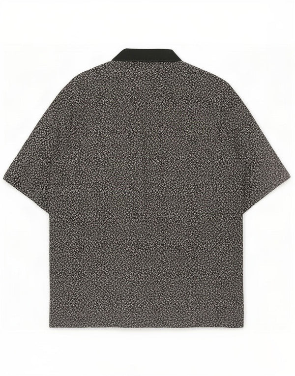 Please Damen Kurzarmhemd UK 18 XL Schwarz Geometrisch