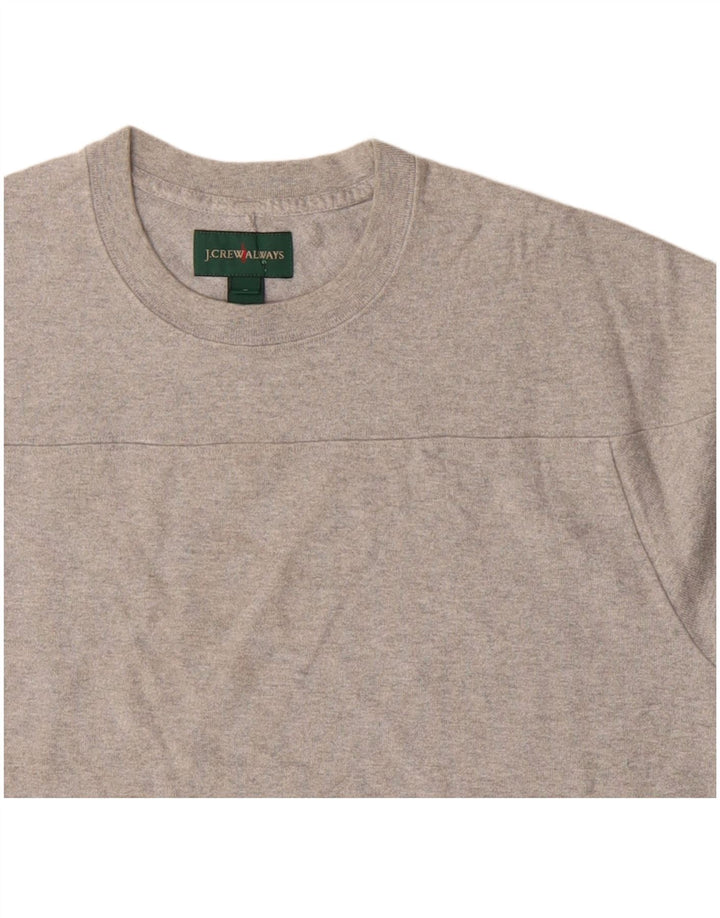 J. CREW Herren-Sweatshirt-Pullover aus mittelgrauer Baumwolle