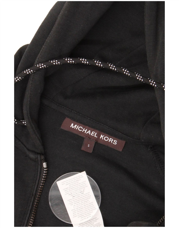 MICHAEL KORS Herren-Kapuzenpullover mit grafischem Reißverschluss, klein, Schwarz, Farbblock