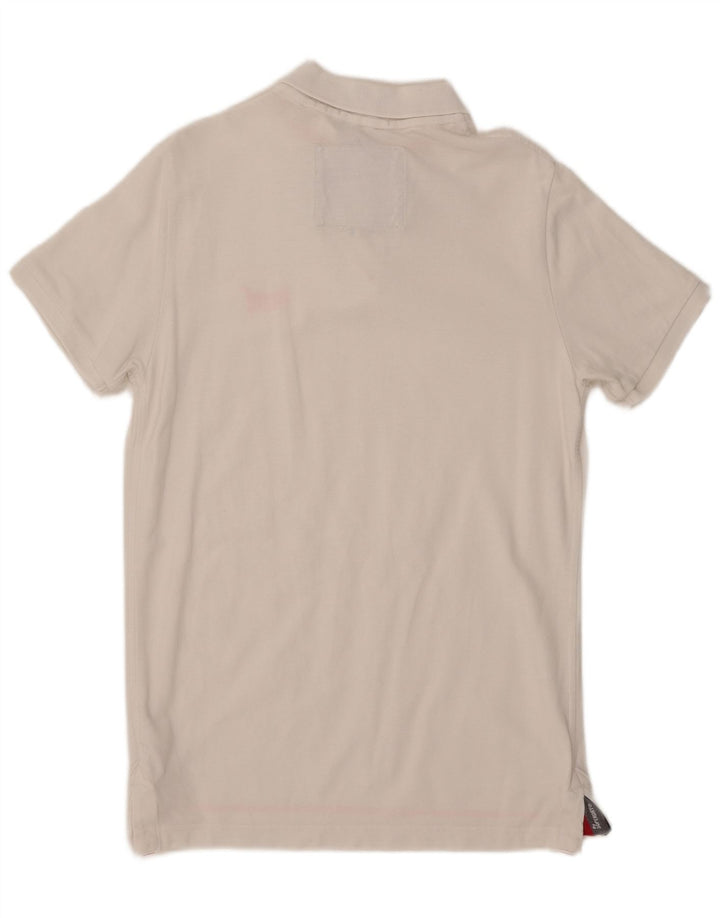 Superdry Herren-Poloshirt, große weiße Baumwolle