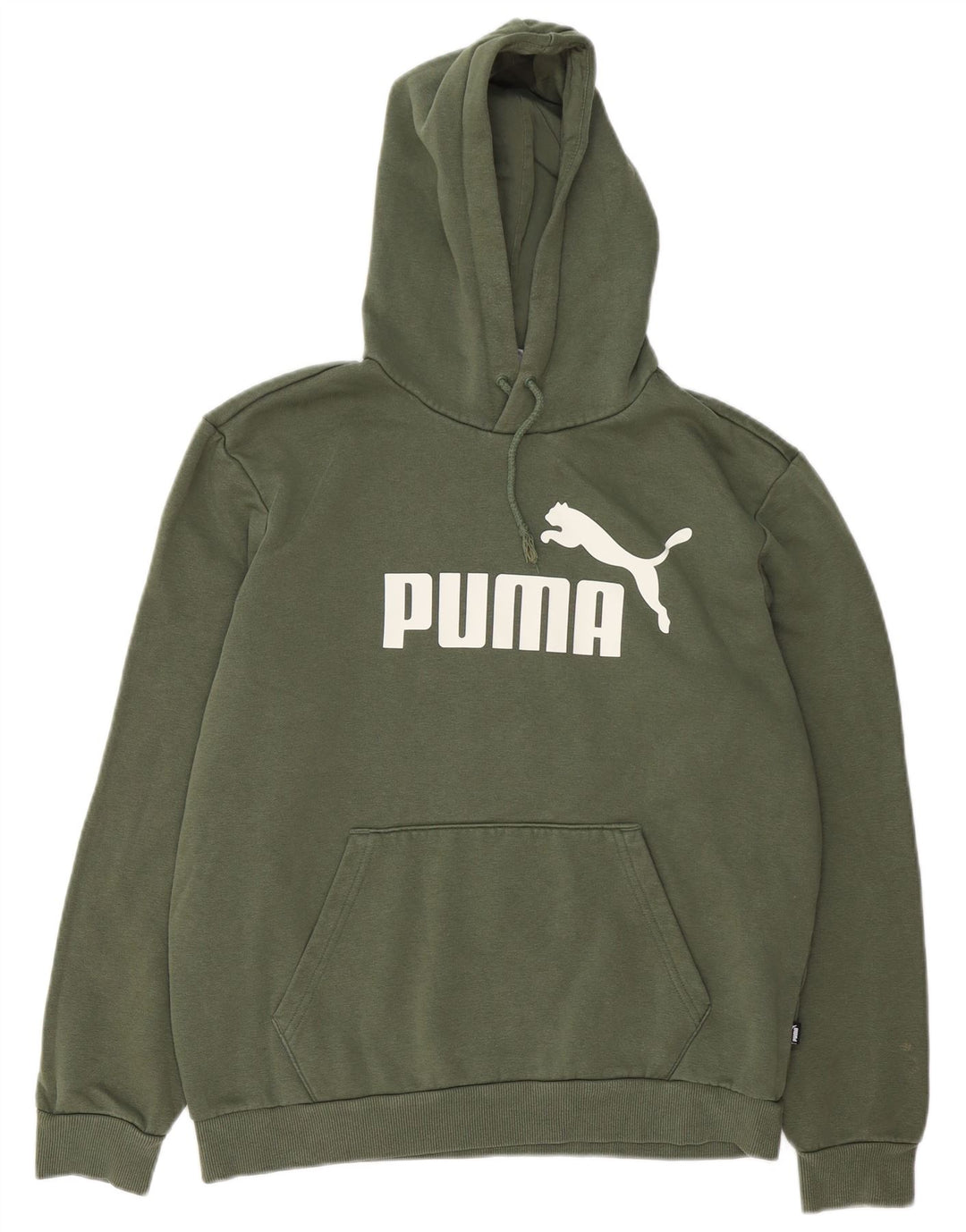 Puma Herren Grafik-Hoodie-Pullover aus mittlerer Khaki-Baumwolle