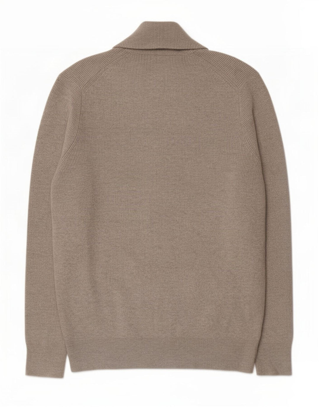 Marks & Spencer Herren-Strickjacke mit Schalkragen, mittelgraues Polyester