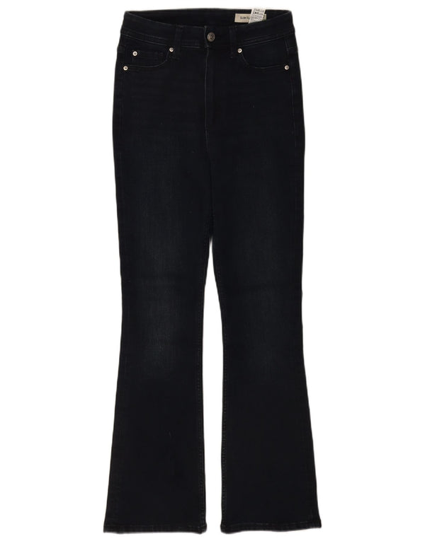 Marks & Spencer Damen Slim Flared Jeans UK 8 Small W26 L28 Marineblau