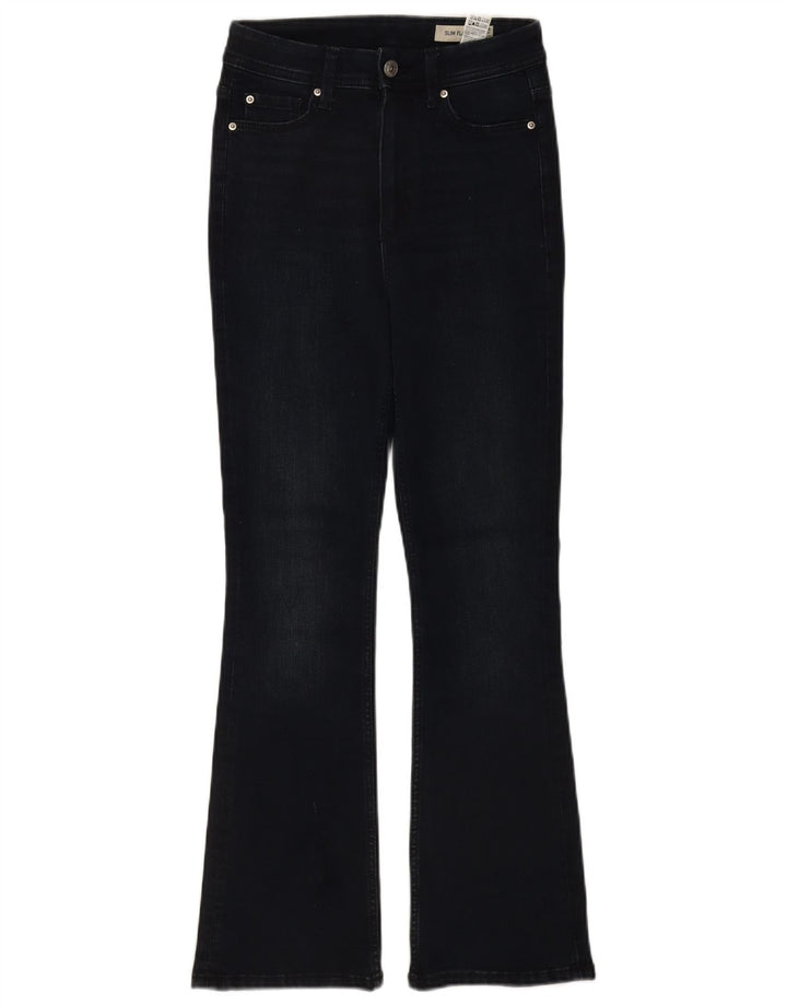 Marks & Spencer Damen Slim Flared Jeans UK 8 Small W26 L28 Marineblau