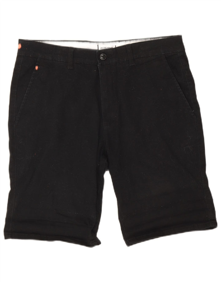 Jack & Jones Herren-Chinoshorts, Größe M, W34, schwarze Baumwolle
