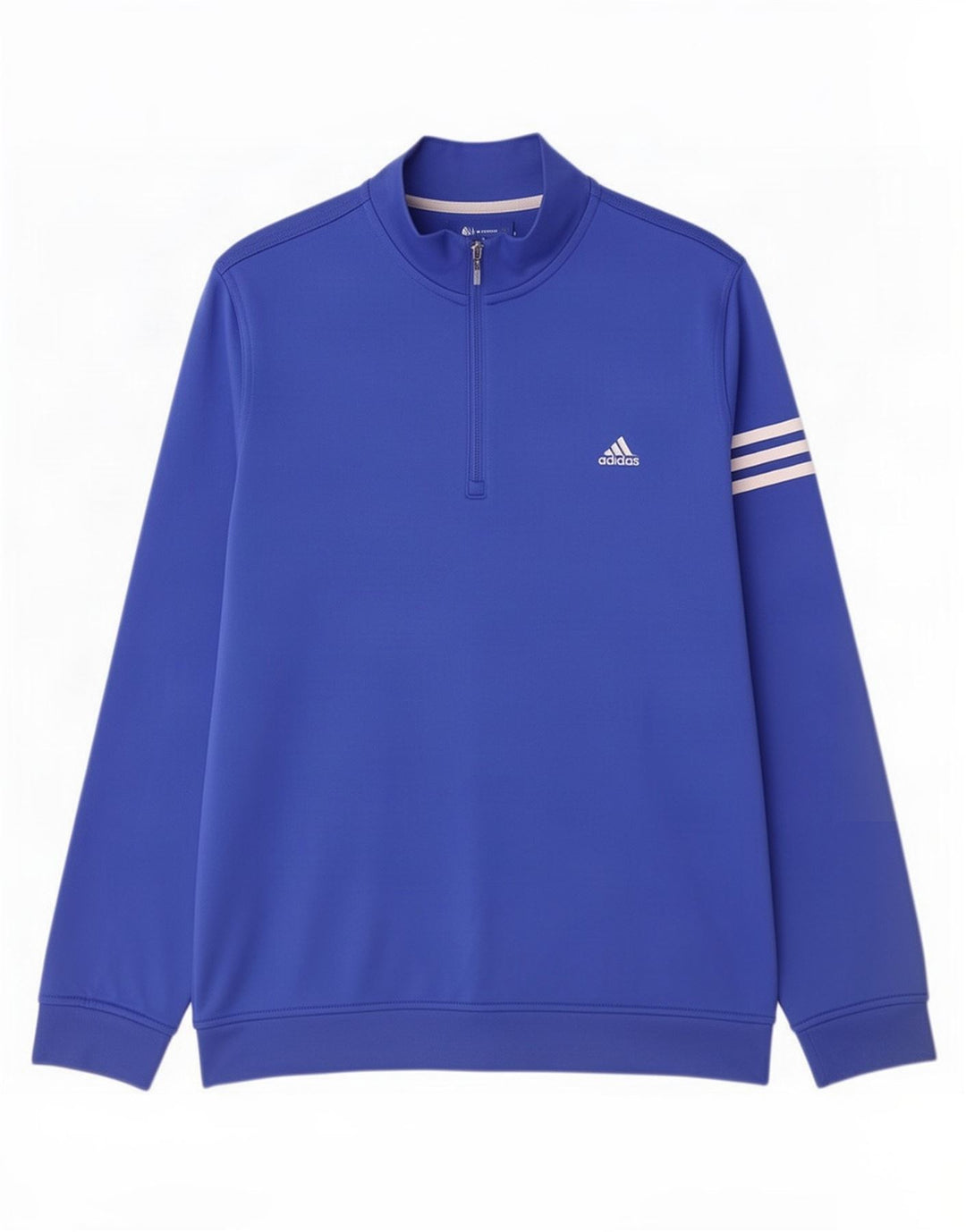 Adidas Herren Climalite Zip Neck Sweatshirt Pullover Large Blau Polyester