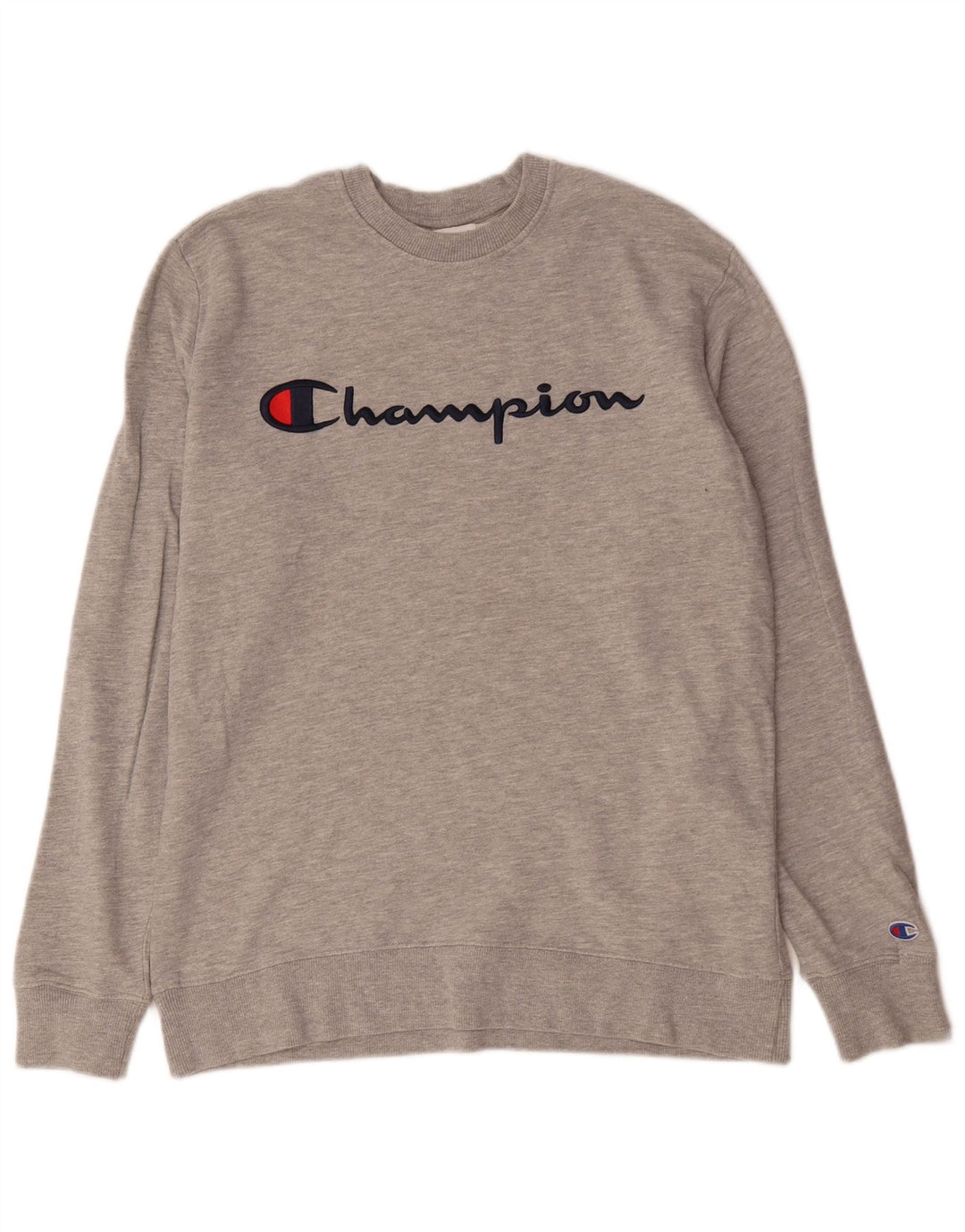 Champion Herren-Sweatshirt mit Grafik, mittelgrau gefleckte Baumwolle