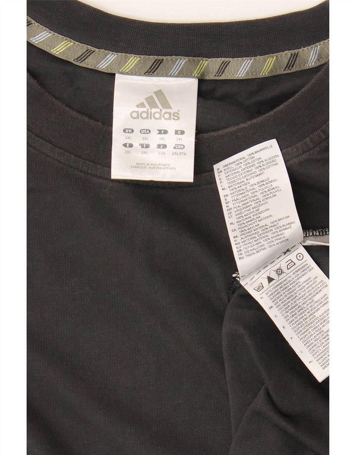 Adidas Herren T-Shirt Top 2XL Schwarz Baumwolle