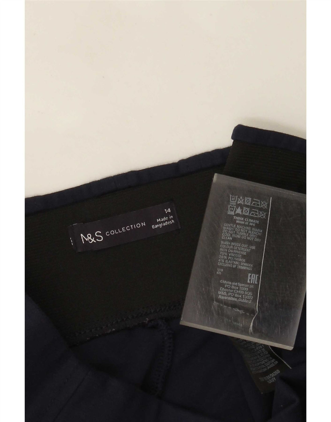 Marks & Spencer Damen Leggings UK 14 Large Marineblaue Viskose