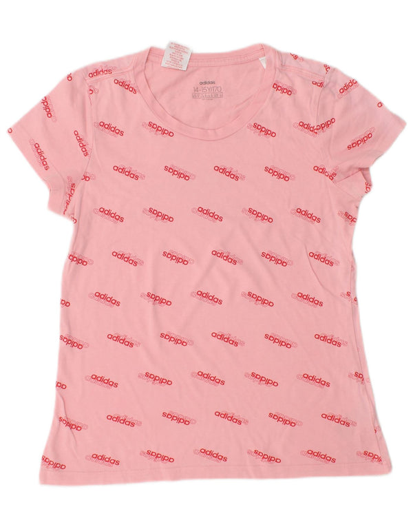Adidas Mädchen Grafik T-Shirt Top 14-15 Jahre rosa Baumwolle