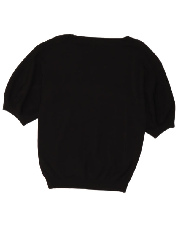 Massimo Dutti Damen-Pullover mit U-Boot-Ausschnitt, Gr. 10, Größe S, Schwarz