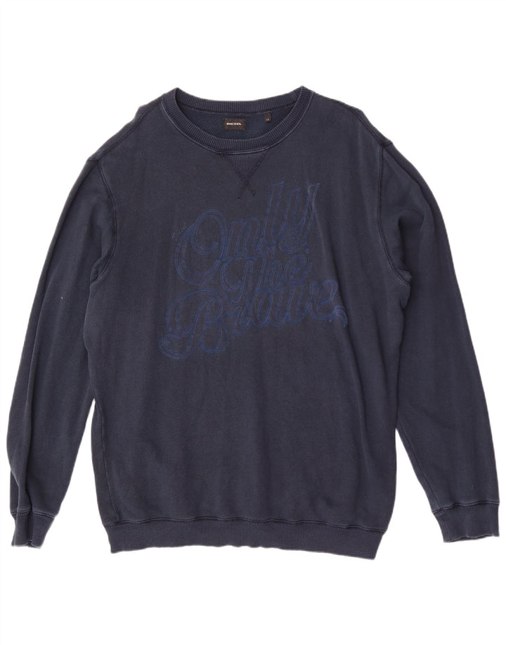 Diesel Herren Graphic Sweatshirt Pullover XL Marineblau
