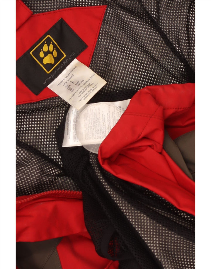 Jack Wolfskin Herren Regenjacke UK 40/42 Large Rot Polyamid