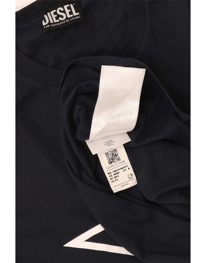 Diesel Herren-T-Shirt mit Grafik, mittlere Marineblau-Baumwolle