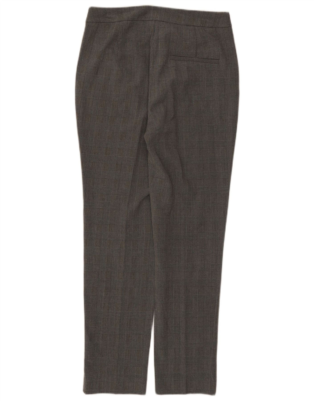 Slim-Anzughose für Damen von Zara, Größe S, W26, L27, grau kariertes Polyester