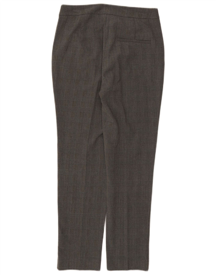 Slim-Anzughose für Damen von Zara, Größe S, W26, L27, grau kariertes Polyester