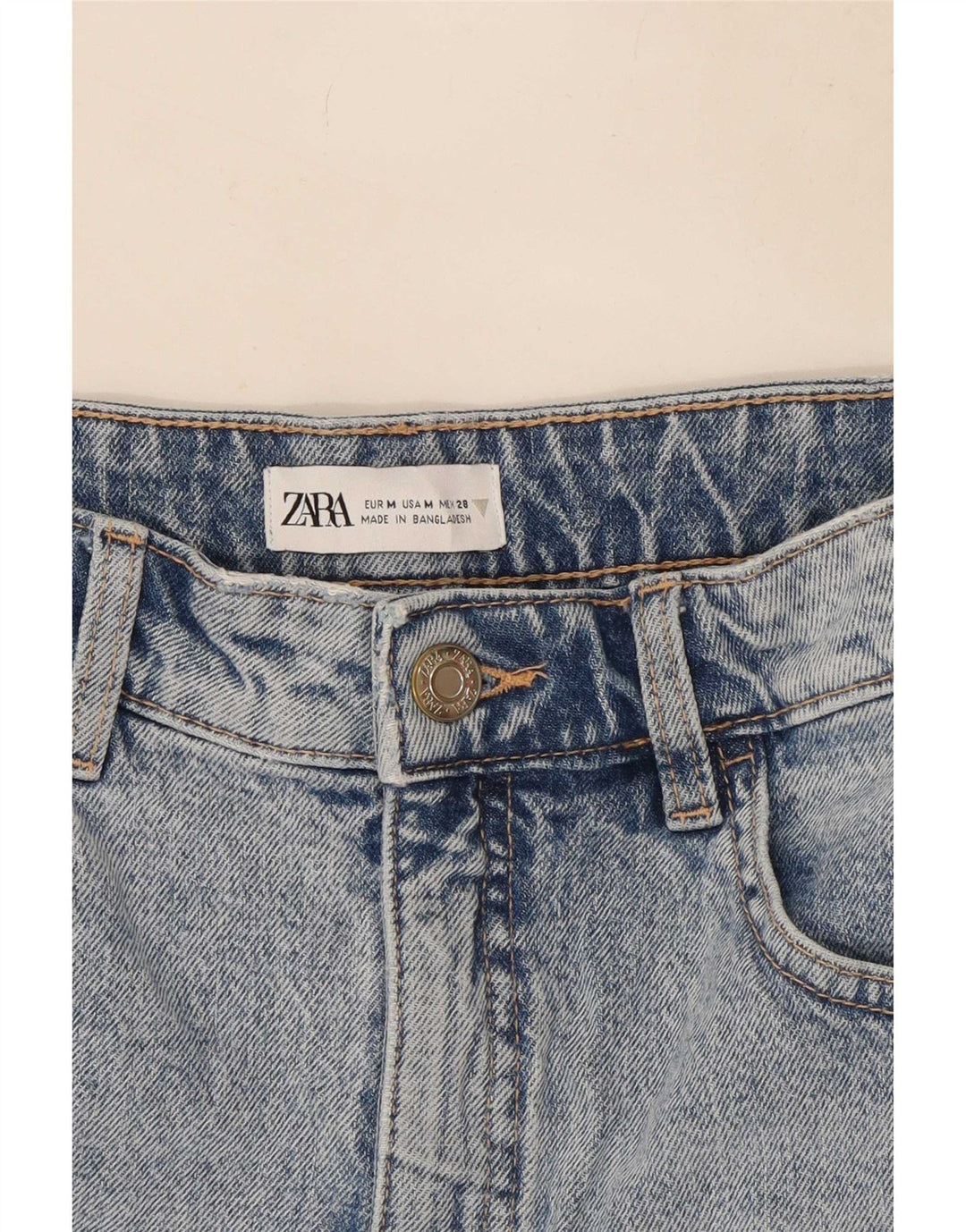Zara Damen Jeansrock Medium W28 Blau