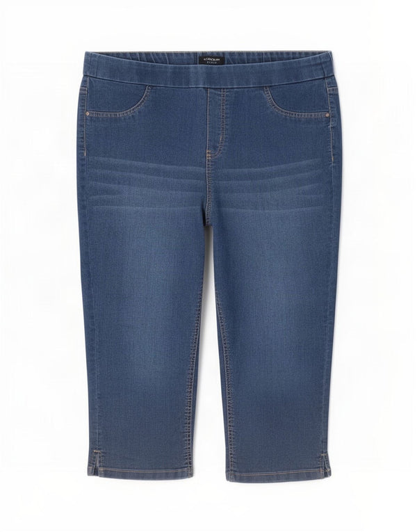 Marks & Spencer Damen Capri-Jeans UK 18 XL W38 L21 Blaue Baumwolle