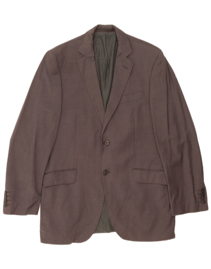 Marks & Spencer Herren-Blazer mit 2 Knöpfen, UK 40, mittelgraue Wolle