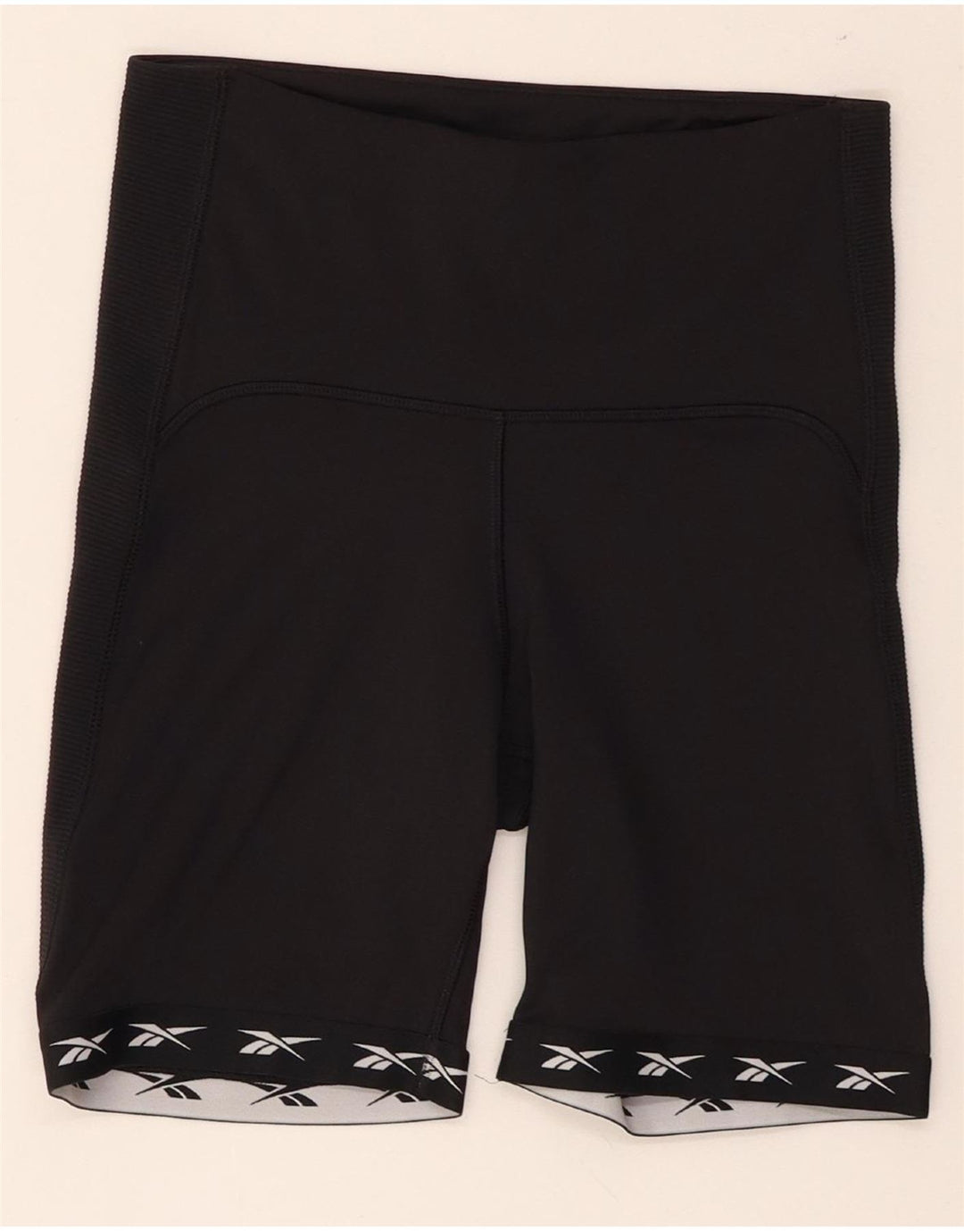 Reebok Damen Speedwick Graphic Sport Shorts UK 8/10 Small Schwarz Polyester