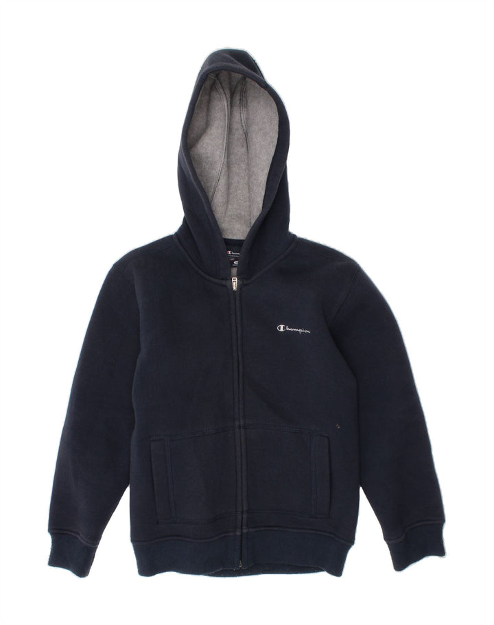 CHAMPION Boys Zip Hoodie Sweater 7-8 Years Small  Navy Blue Vintage Champion and Second-Hand Champion from Messina Hembry 