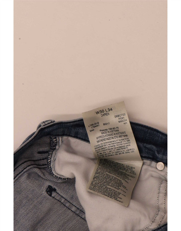 Lee Herren Distressed Straight Jeans W30 L31 Blaue Baumwolle