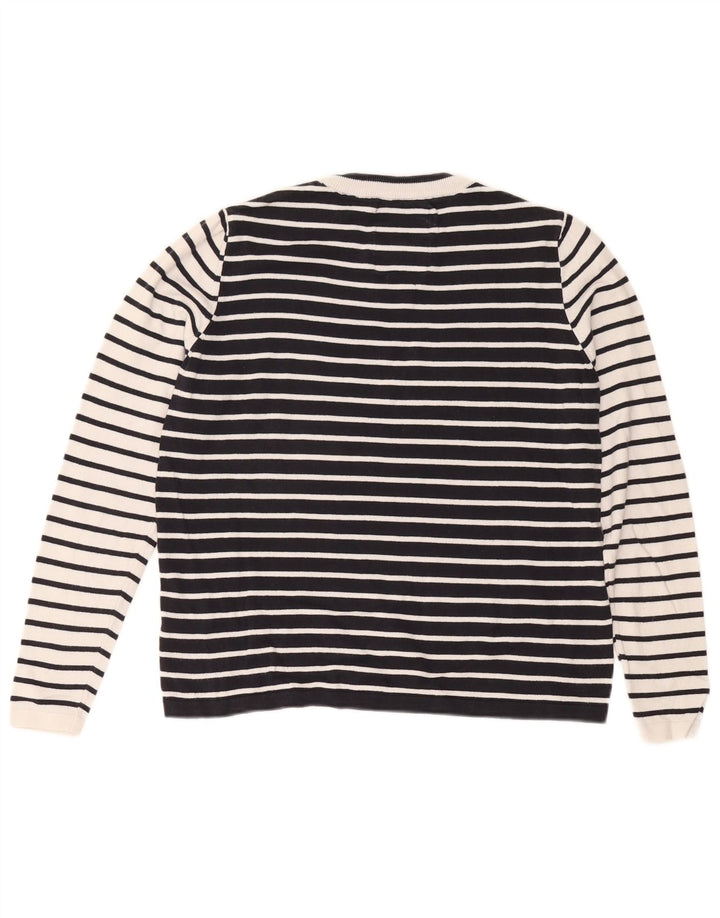 Superdry Damen-Pullover, übergroß, Rundhalsausschnitt, Gr. 10, Weiß