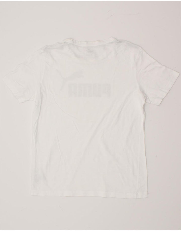 PUMA Mens Graphic T-Shirt Top Small White Cotton Vintage Puma and Second-Hand Puma from Messina Hembry 