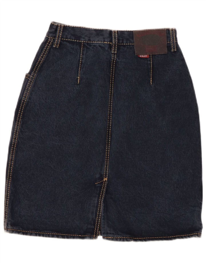 SISLEY Damen Jeansrock W26 Small Marineblaue Baumwolle
