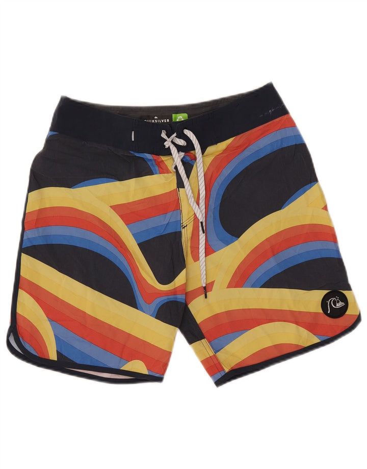 Quiksilver Herren-Badeshorts, klein, mehrfarbig, gestreift, Polyester