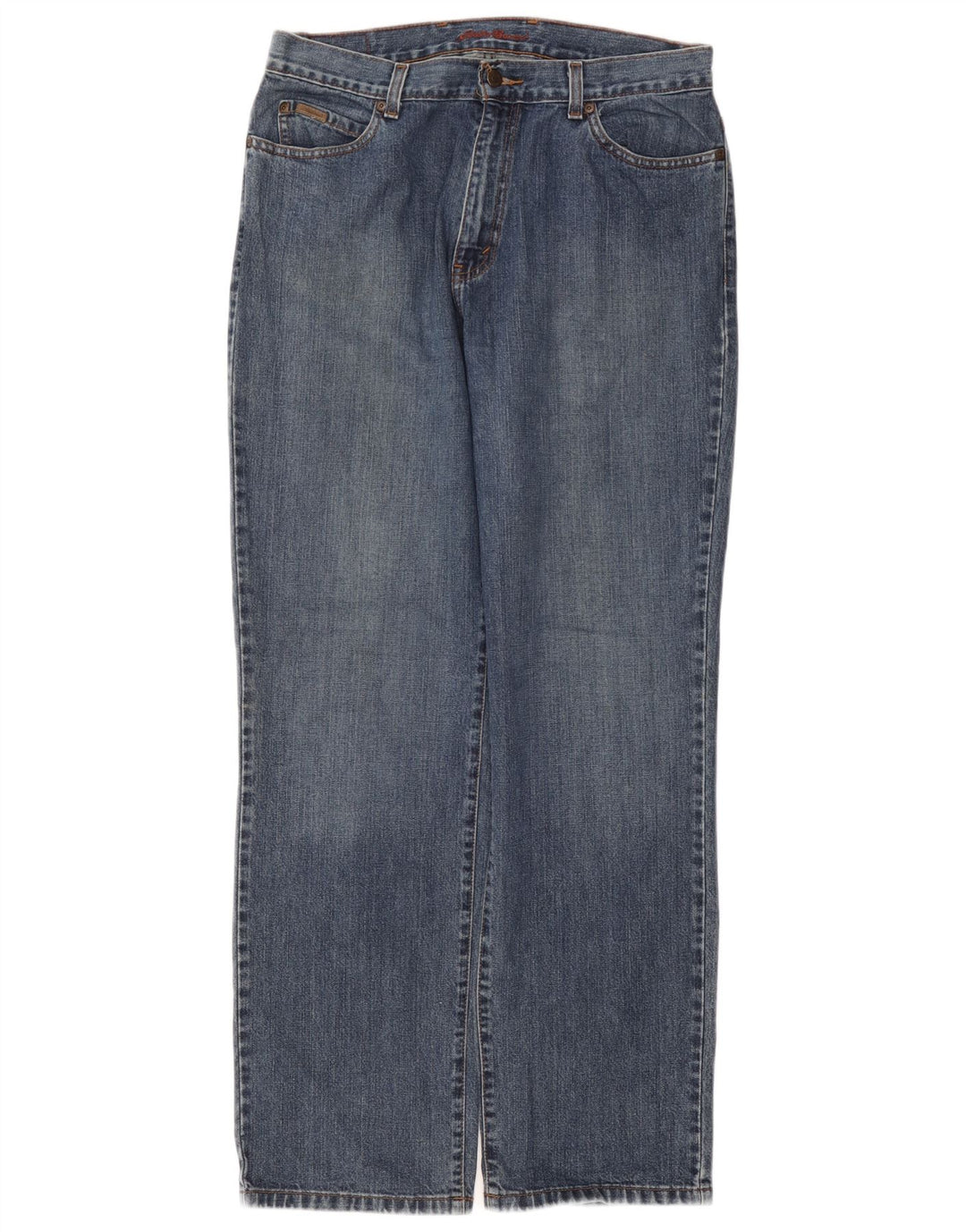 Eddie Bauer Damen Straight Jeans US 14 XL W36 L32 Blaue Baumwolle