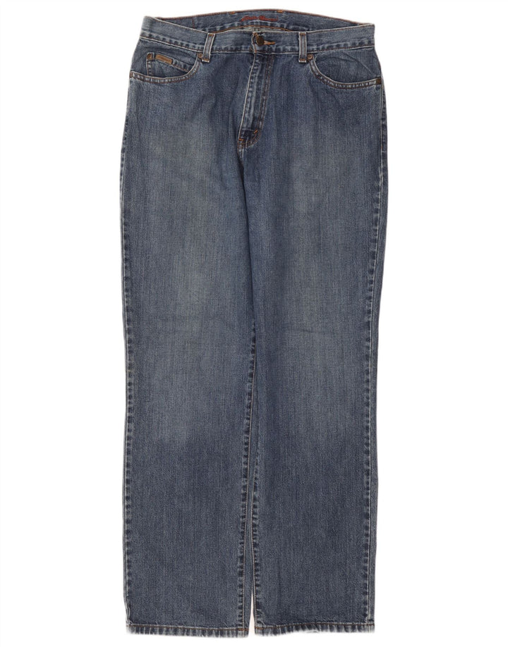 Eddie Bauer Damen Straight Jeans US 14 XL W36 L32 Blaue Baumwolle