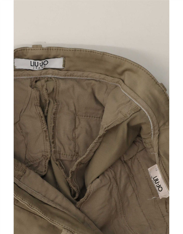 Liu Jo Damen Slim Freizeithose W28 L27 Khaki