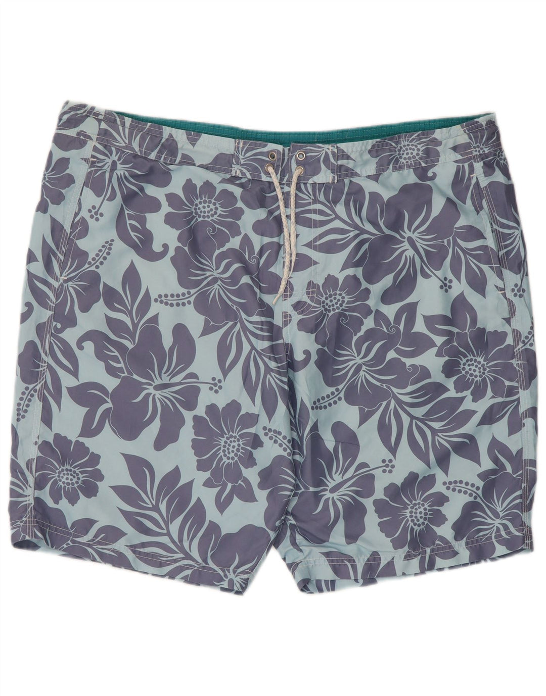 Marks & Spencer Herren-Badeshorts XL, blau geblümt, Polyester