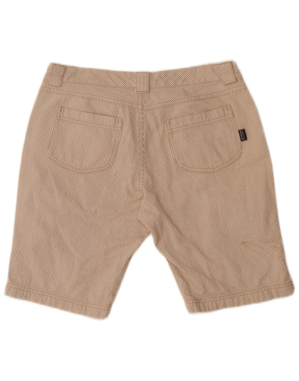 Patagonia Damen-Freizeitshorts US 8 Medium W30 Beige Nadelstreifen-Baumwolle