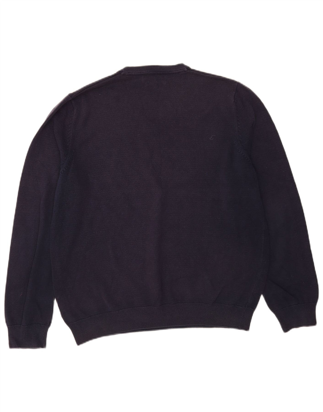 Marks & Spencer Herren-Pullover mit V-Ausschnitt, groß, marineblaue Baumwolle