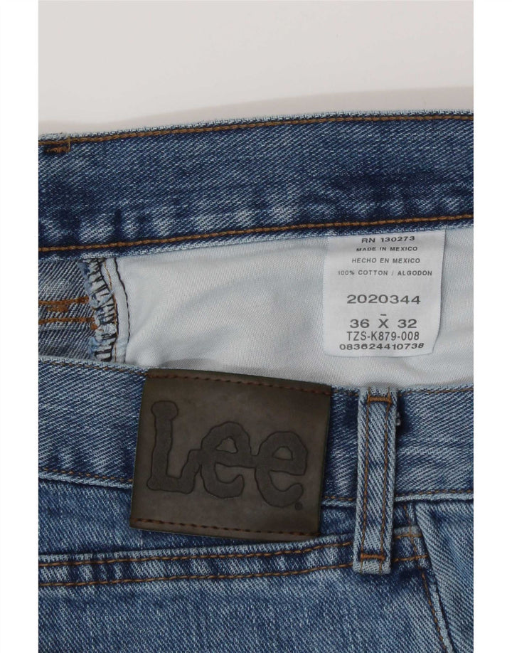 Lee Herren Straight Jeans W36 L32 Blaue Baumwolle