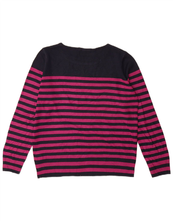 MARKS & SPENCER Damen Pullover mit U-Boot-Ausschnitt, UK 14, Mittelviolett