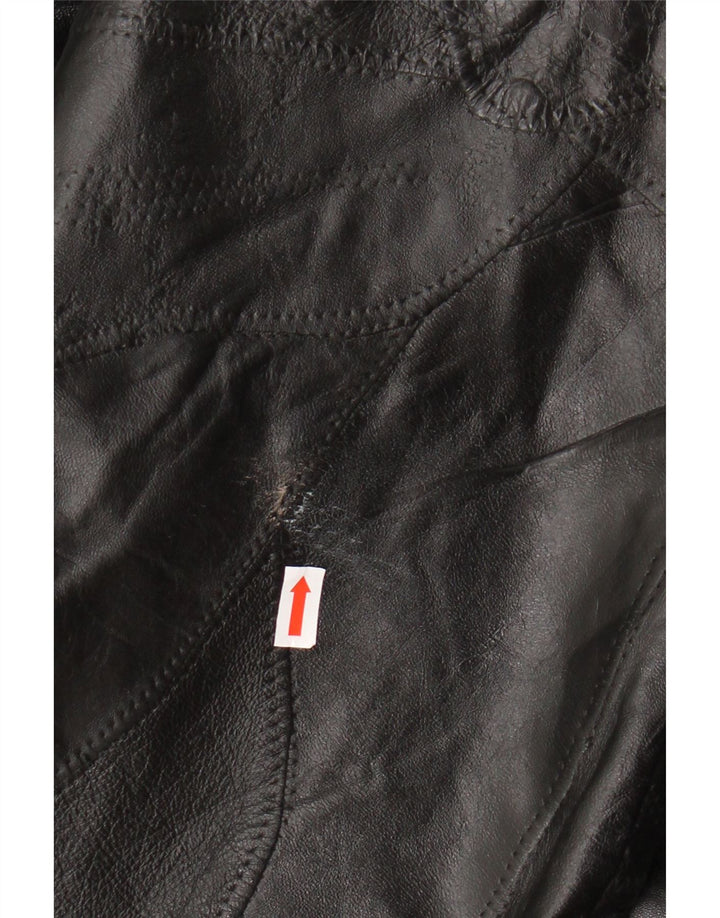 VINTAGE Herren Lederjacke UK 40 Großes schwarzes Leder