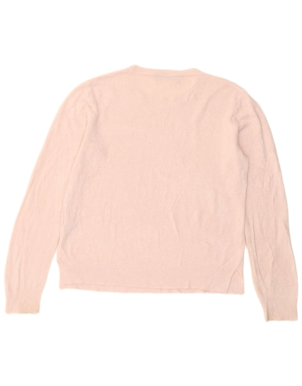 Marks & Spencer Damen-Pullover mit Rundhalsausschnitt, Gr. 14, Größe L, Rosa, Acryl
