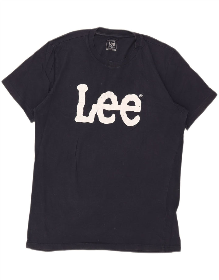 Lee Herren-T-Shirt mit normaler Passform, Grafik, Größe S, Marineblau