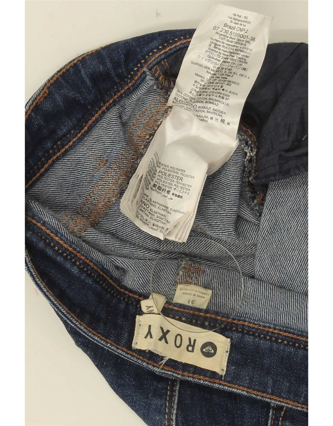 Roxy Damen Slim Jeans W31 L28 Marineblaue Baumwolle