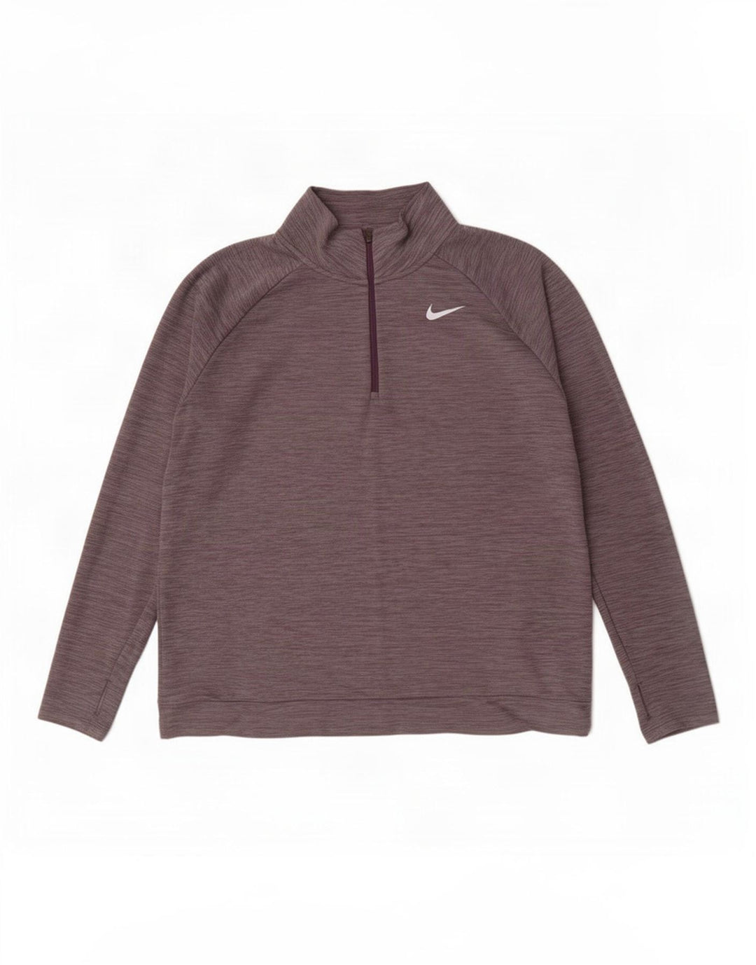 Nike Herren Dri Fit Pullover-Trainingsanzugoberteil mit Reißverschluss, XL, grau geflecktes Polyester