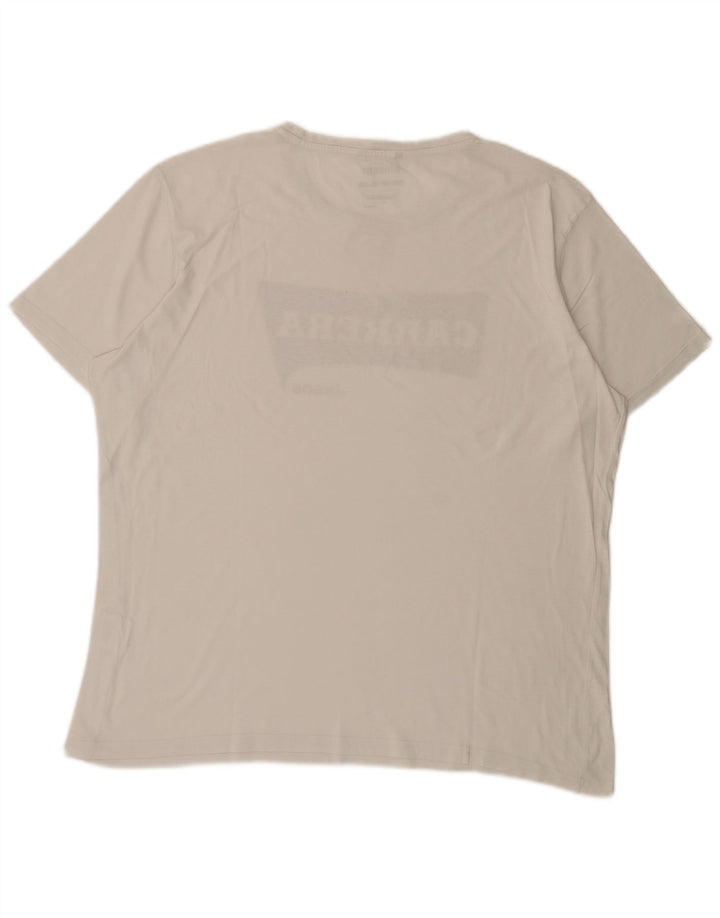 Carrera Herren Grafik T-Shirt Top 2XL Weiße Baumwolle