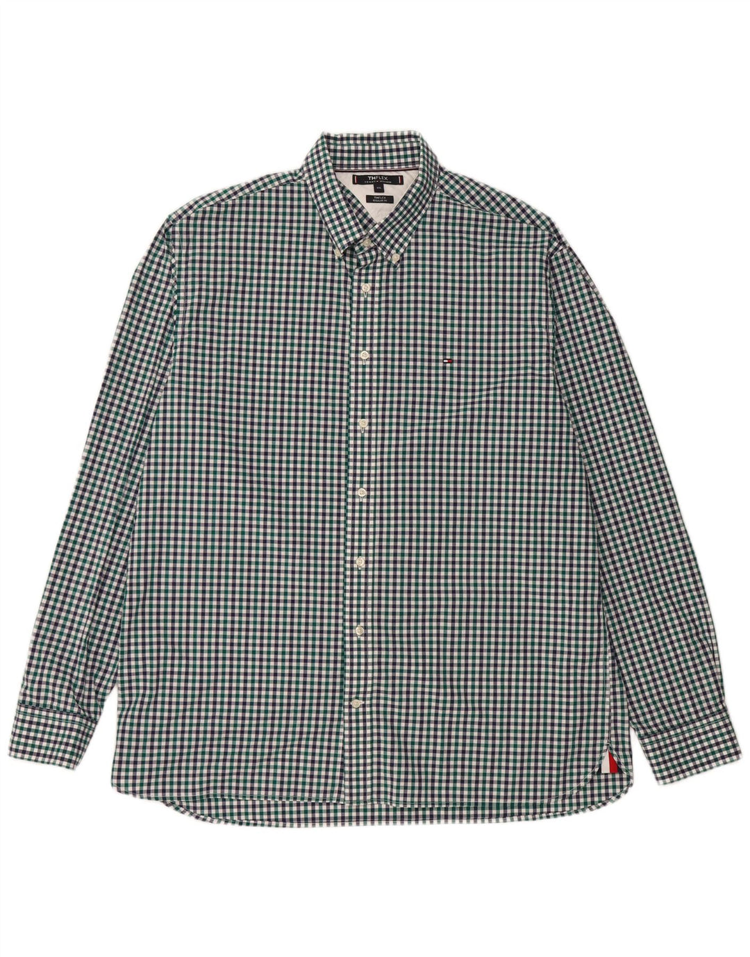 Tommy Hilfiger Herren-Hemd mit normaler Passform, 2XL, mehrfarbig, Gingham-Baumwolle