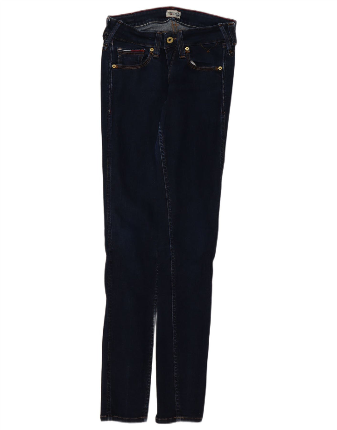 TOMMY HILFIGER Damen Skinny Jeans W27 L32 Marineblau Baumwolle