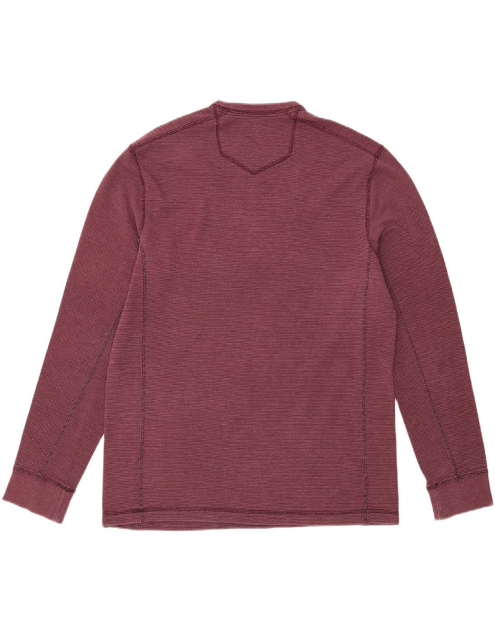 EDDIE BAUER Mens Top Long Sleeve Large Burgundy Cotton Vintage Eddie Bauer and Second-Hand Eddie Bauer from Messina Hembry 